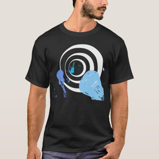 Black Hole Blues - Rockin' Guitar T Shirt (Voorkant)