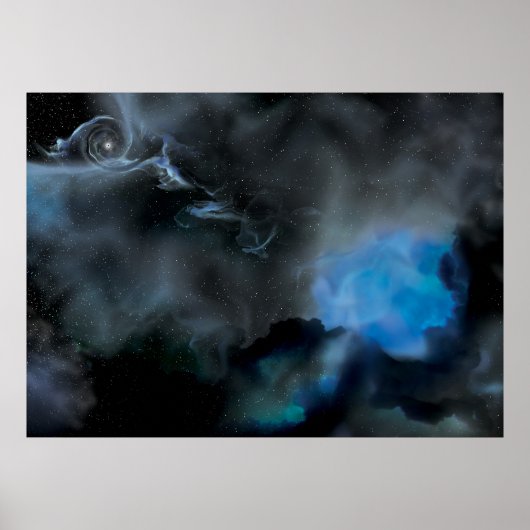 Black Hole & Companion Star Poster (Voorkant)