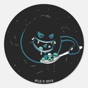 Black Hole Devours Ronde Sticker