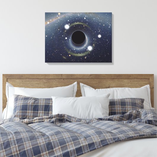 Black Hole Einstein Ring NASA Canvas Afdruk (Insitu (Slaapkamer))