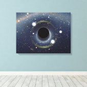 Black Hole Einstein Ring NASA Canvas Afdruk (Insitu (Houten vloer))