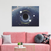 Black Hole Einstein Ring NASA Canvas Afdruk (Insitu (Woonkamer))