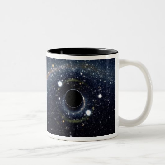 Black Hole Einstein Ring NASA Tweekleurige Koffiemok (Rechts)