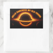 Black Hole Interstellar Conversation Rechthoekige Sticker (Tas)