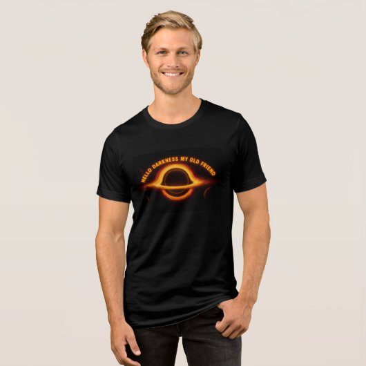 Black Hole Interstellar Conversation Tri-Blend Shirt (Voorkant volledig)