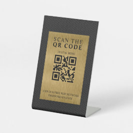 Black Hole Metal Reclamebord Met Voetstuk