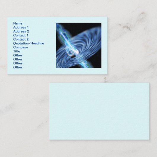 Black Hole Radiation Visitekaartje (Voorkant / Achterkant)