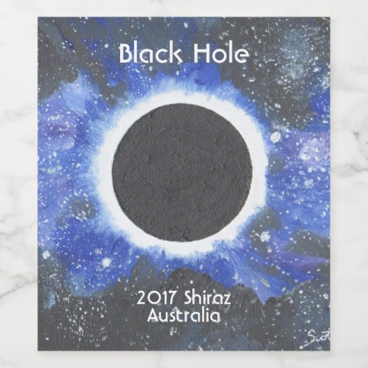Black Hole Shiraz Wijn Etiket (Enkel label)