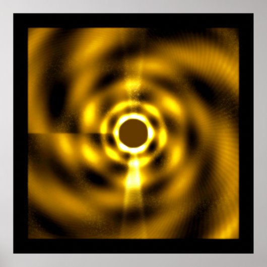 Black Hole Singularity wave Pattern  Poster (Voorkant)
