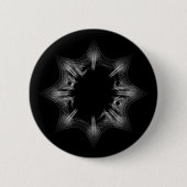 Black Hole Snowflake Ronde Button 5,7 Cm (Voorkant)