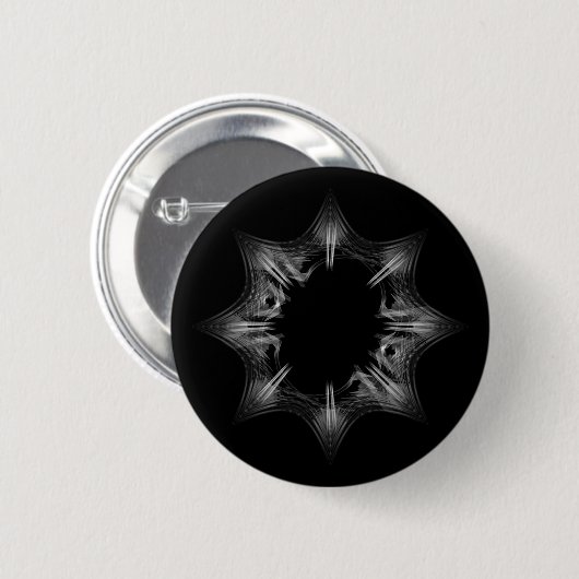 Black Hole Snowflake Ronde Button 5,7 Cm (Voorkant /achterkant)