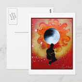 Black Hole Sun Behind Shadow Man Briefkaart (Voorkant / Achterkant)
