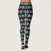 Black Holiday Sneeuwvlok Leggings (Achterkant)