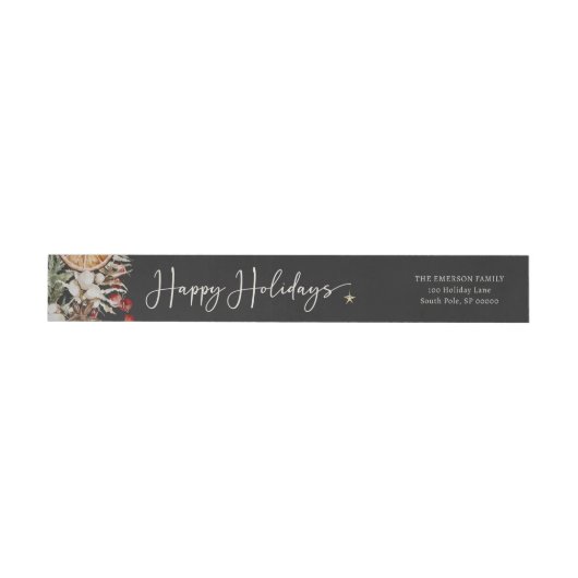 Black Holiday Wrap Around Label (Individueel)