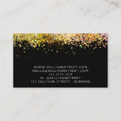 Black Holographic Glitter Jewelry Boutique Busines Visitekaartje (Achterkant)