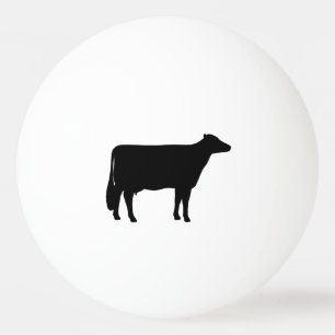 Black Holstein Cow Silhouette Pingpongbal