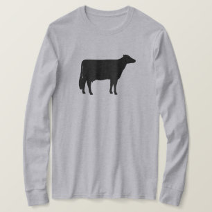 Black Holstein Koe Silhouette T-shirt