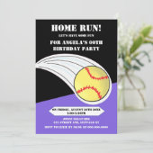 Black Home Run Softball Birthday Party (Staand voorkant)