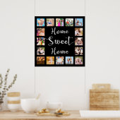 Black Home Sweet Home 14-serie Foto Collage Poster (Keuken)
