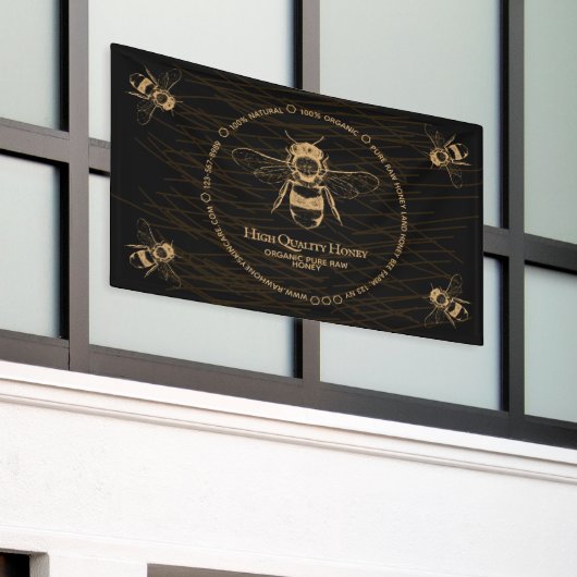 Black Honey Bee Farm Elegant Spandoek (Buitenkant Gebouw)