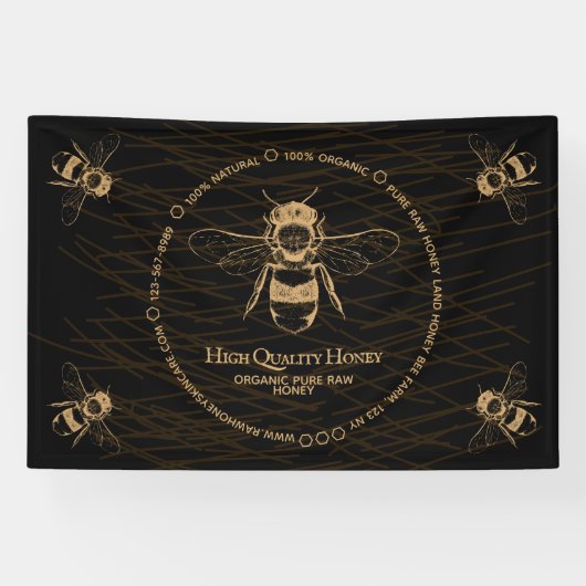 Black Honey Bee Farm Elegant Spandoek (Horizontaal)