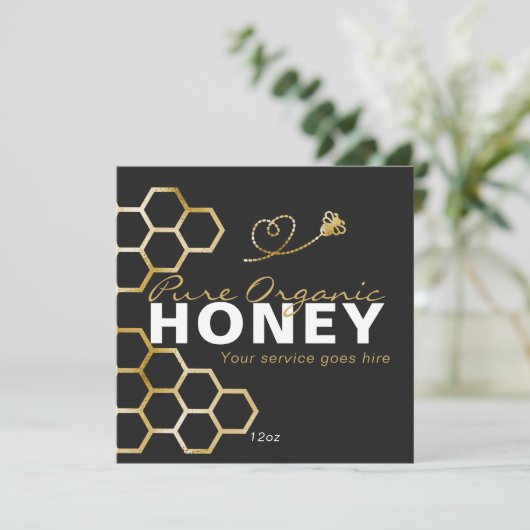Black Honey Beed Honeycomb Product Care Insert  (Staand voorkant)