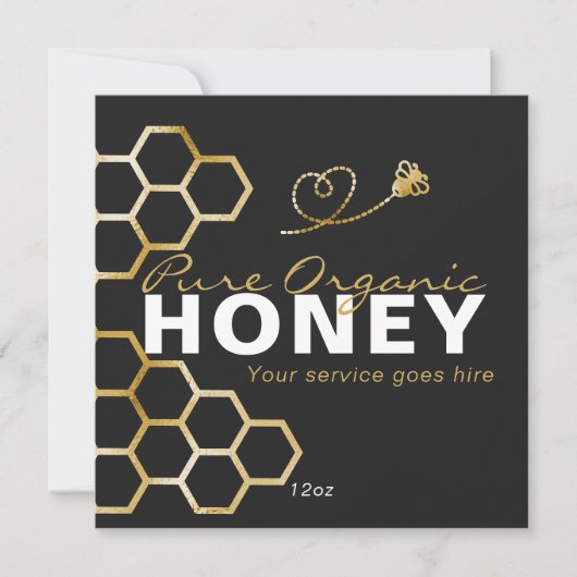 Black Honey Beed Honeycomb Product Care Insert  (Voorkant)