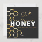 Black Honey Beed Honeycomb Product Care Insert Feestdagenkaart (Voorkant)