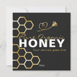 Black Honey Beed Honeycomb Product Care Insert  Feestdagenkaart