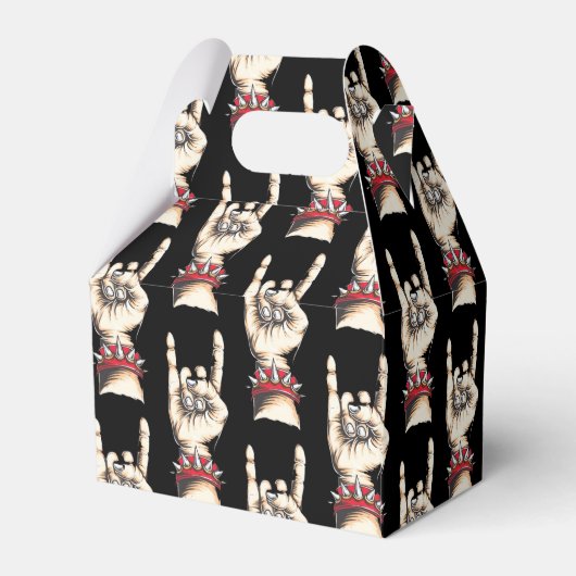 Black Horns up Bedankdoosjes (Achterkant)