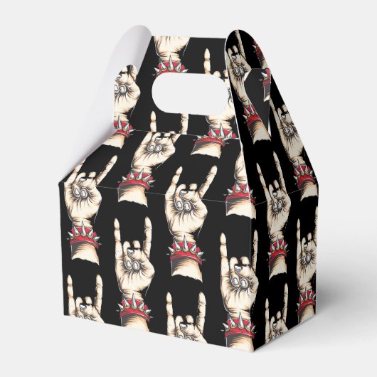 Black Horns up Bedankdoosjes (Voorkant Zijde)