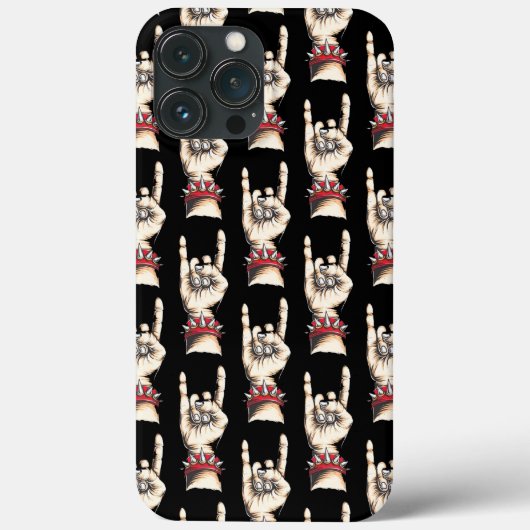 Black Horns up Case-Mate iPhone Case (Achterkant)
