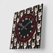 Black Horns up Vierkante Klok (Hoek)