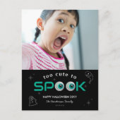 Black Horror Eye te Schattige om Halloween-foto te Briefkaart (Voorkant)