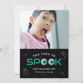 Black Horror Eye te Schattige om Halloween-foto te Kaart (Voorkant)
