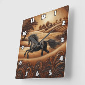 Black Horse bij zonsondergang op het platteland Vierkante Klok (Hoek)