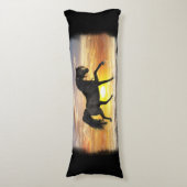 Black Horse Body Pillow 20 x 54 inch, u past uw sy Lichaamskussen (Voorkant Verticaal)