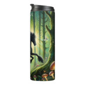 Black Horse Enchanted Forest Mushrooms Thermosbeker (Geroteerd rechts)