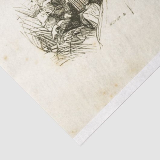 Black Horse Ephemera Decoupage  Frans Tissuepapier (Detail)