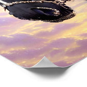 Black Horse Equine Fantasy Digital Art Poster (Hoek)