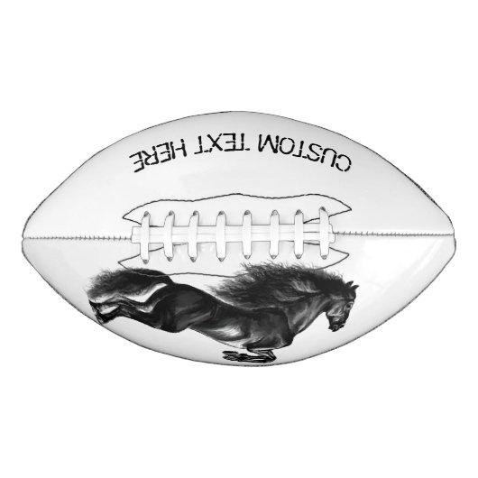 Black Horse Football met aangepaste tekst (Voorkant)