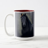 Black Horse Friesian - Koffie Mok, Cup Tweekleurige Koffiemok (Links)
