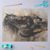 Black Horse Galloping Tissuepapier (Craft)