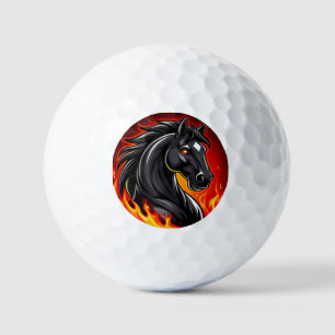 🔥 Black Horse Golf Balls Gloeiende Ogen Cadeau Golfballen