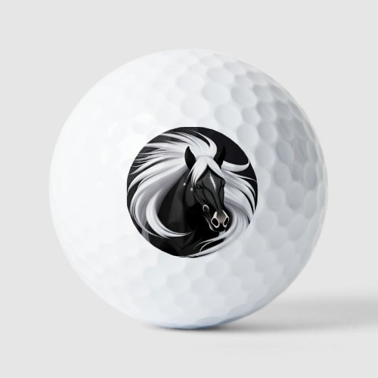 Black Horse Golfbalset voor golfers Golfballen (Voorkant)