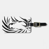 Black Horse Head Bagagelabel (Voorkant horizontaal)