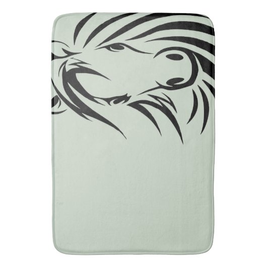 Black Horse Head Green Badmat (Voorkant Verticaal)