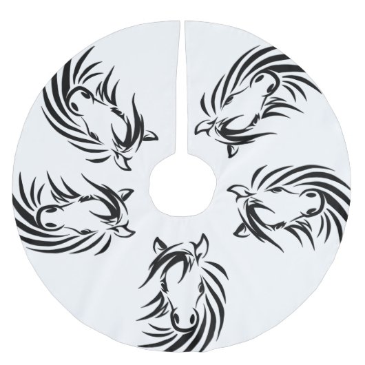 Black Horse Head Kerstboom Rok (Voorkant)