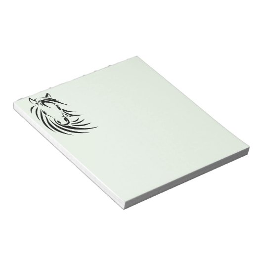 Black Horse Head Notitieblok (Schuin)