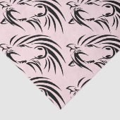 Black Horse Head op Roze Tissuepapier (Detail)